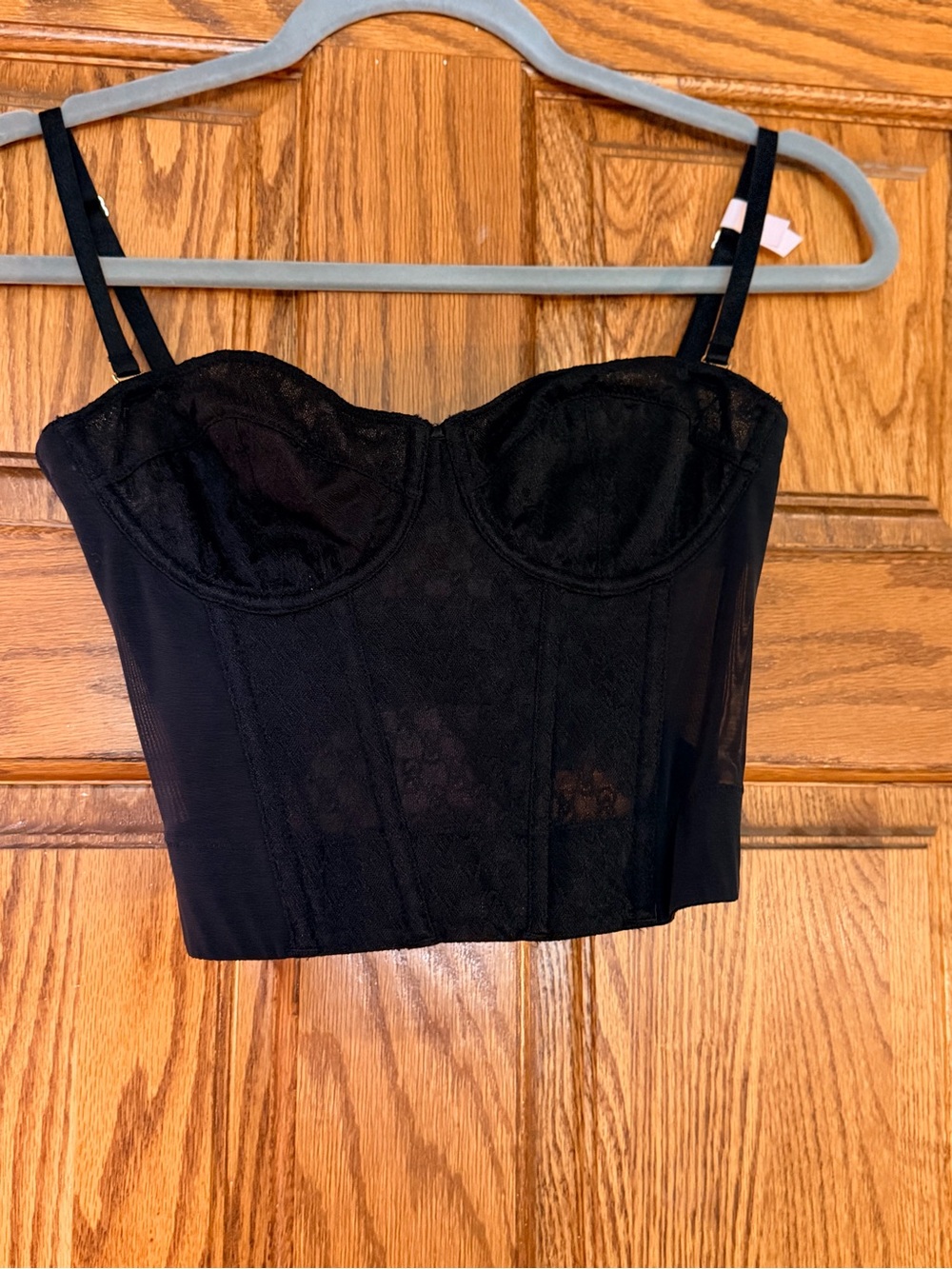 Victoria's Secret Black corset Bustier Top